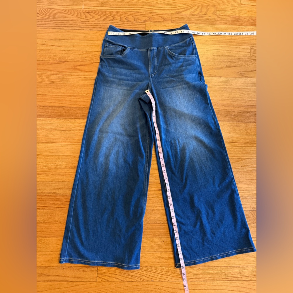 Halara Flex High Waisted Pockets Wide Leg Stretch Jeans - M Petite - Picture 4 of 9